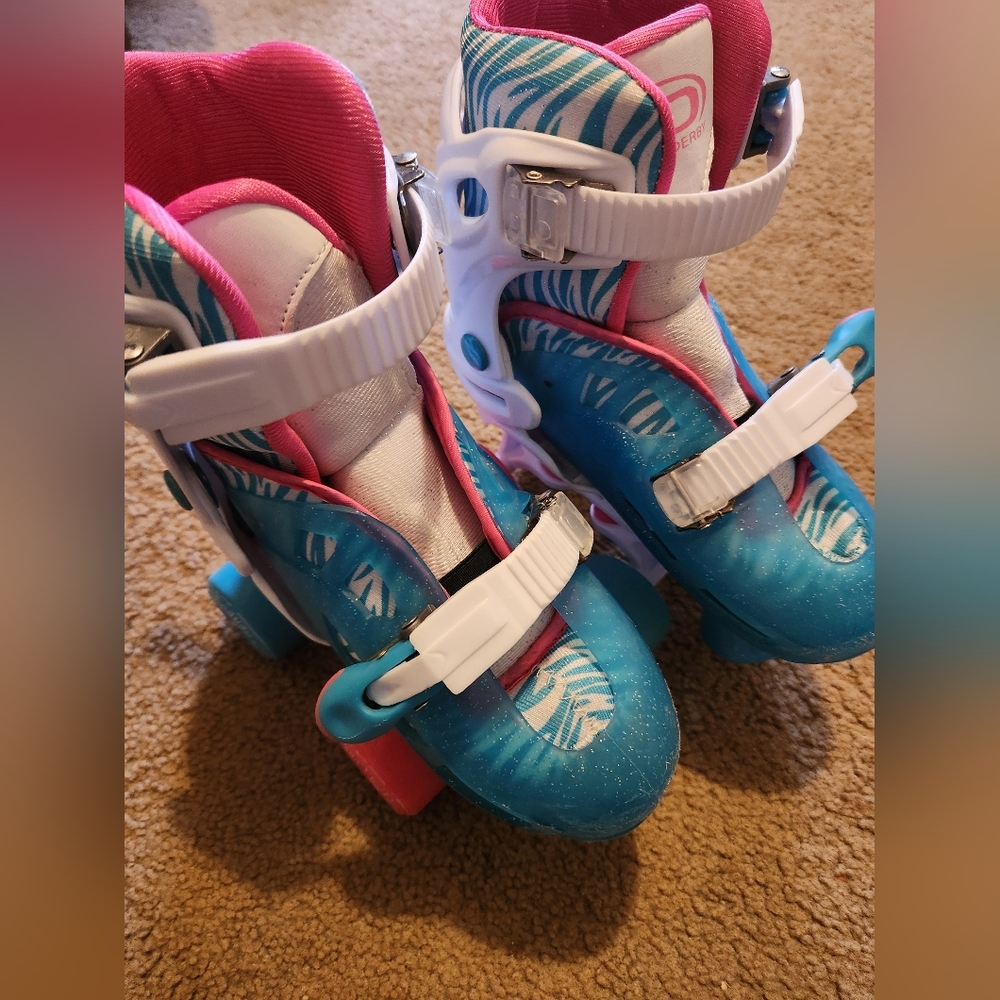 Roller Derby Adjustable Skates Pink and Blue